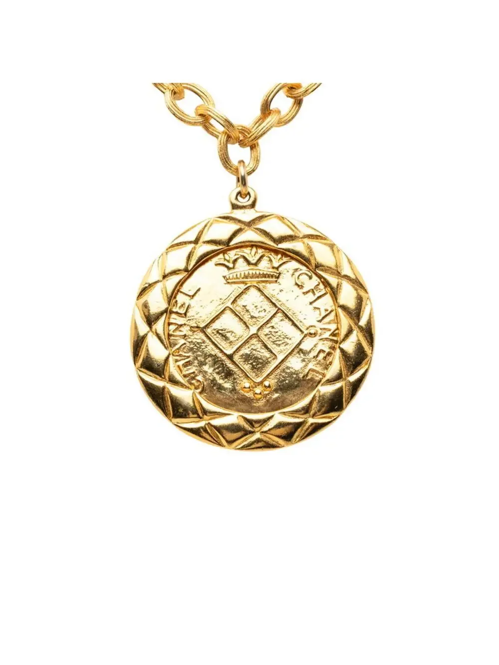 Chanel Cc Logo Pendant Necklace Metal #275688C13B